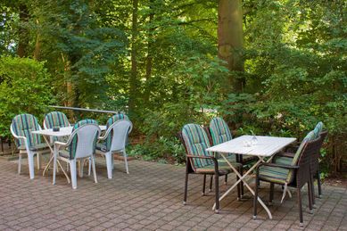 Gartenterrasse - Café am Flötenteich in Oldenburg