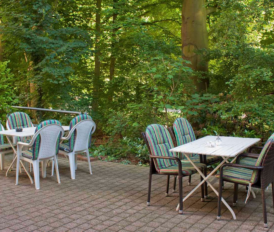 Gartenterrasse - Café am Flötenteich in Oldenburg